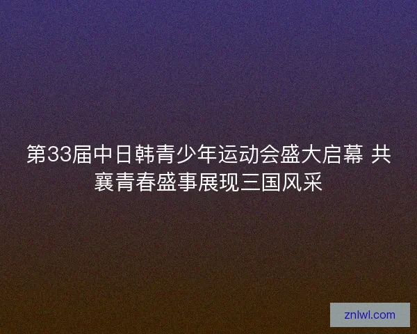 第33届中日韩青少年运动会盛大启幕 共襄青春盛事展现三国风采